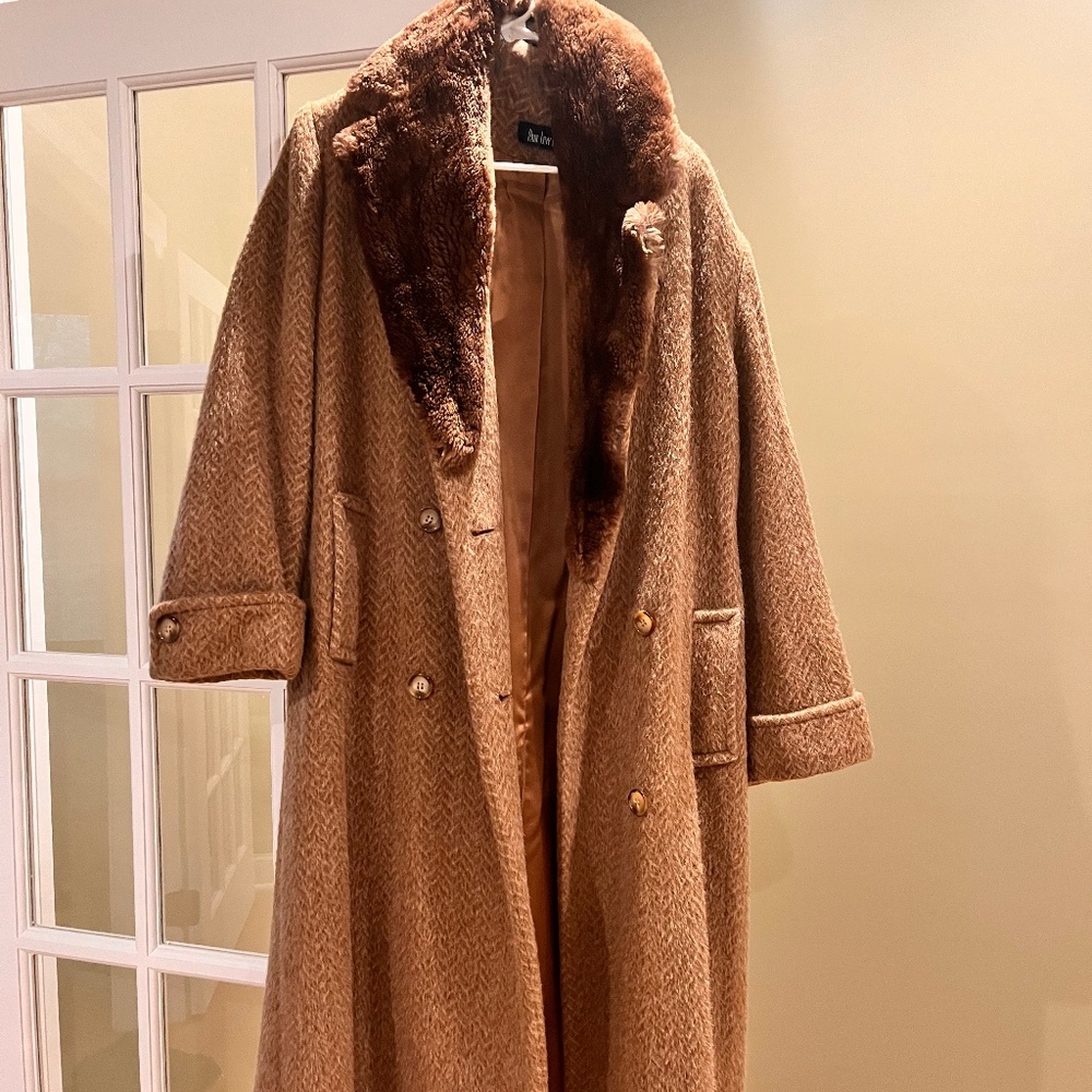Paul Levy Designs Wool Coat With Real Fur Collar